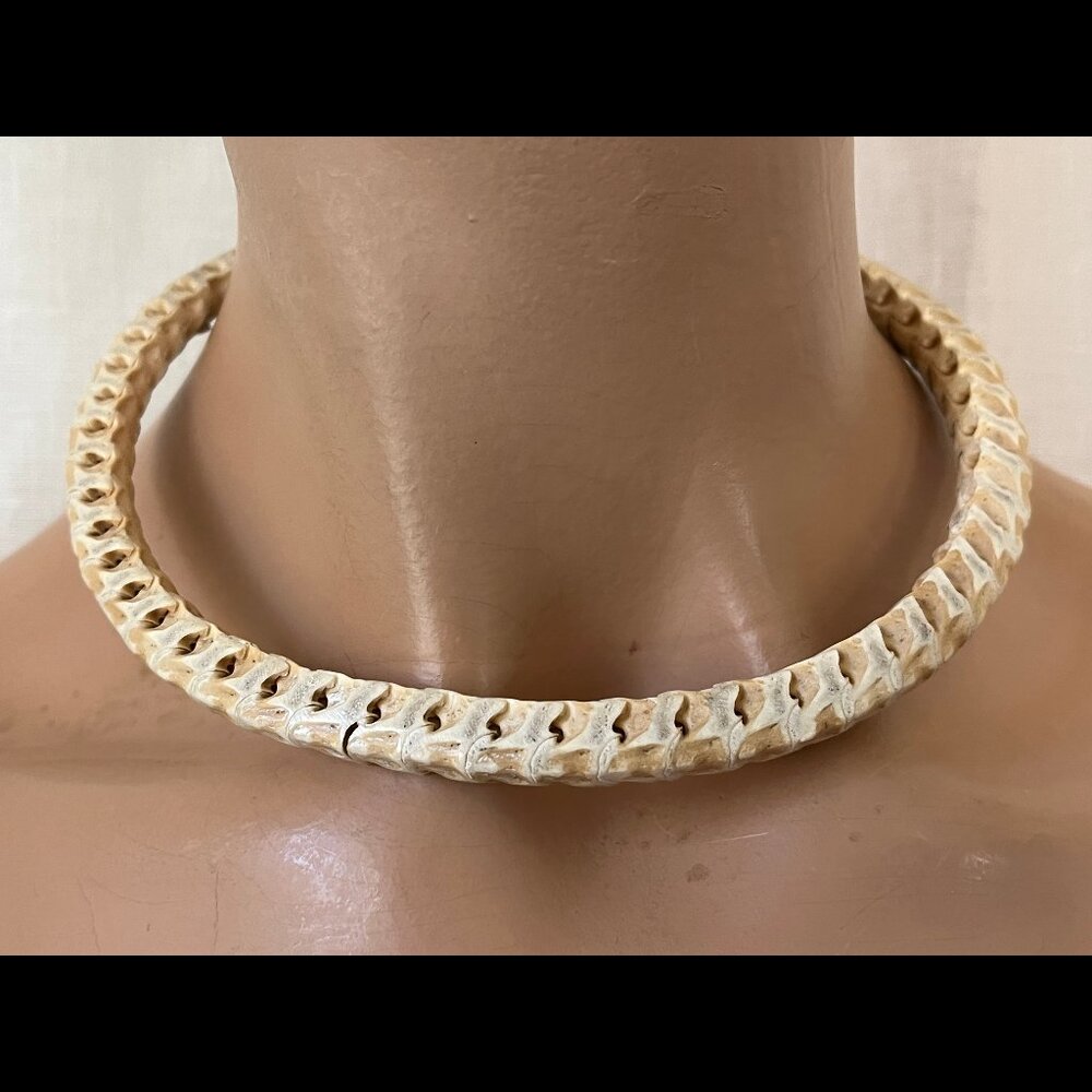 Snake Python Vertabrae Necklace Choker By Gretche… - image 5